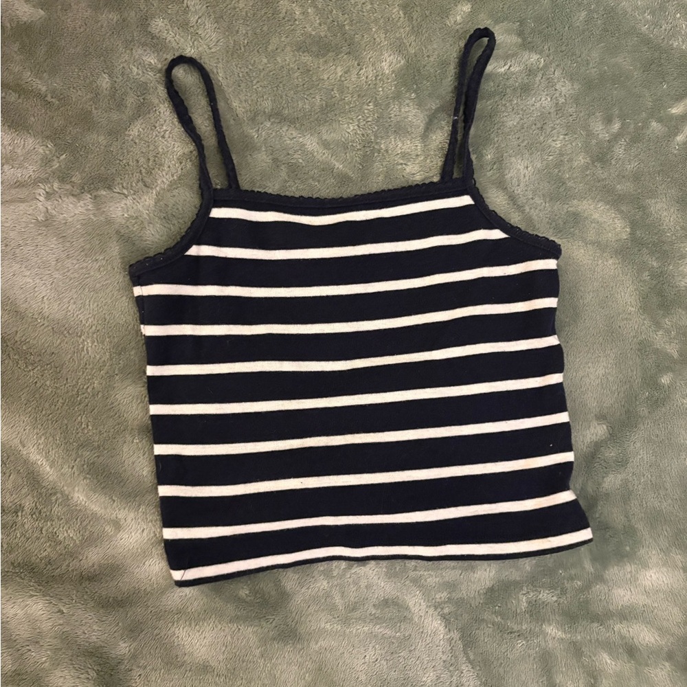 Cotton On Navy and White Striped Camisole